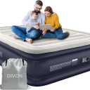 Air Mattress Queen With Built In Pump,18''Raised Blow Up Mattress 2 Mins Self-Inflation/Deflation,Upgraded Thicker Inflatable MattressAir Bed with Storage Bag for Guests,HomeCamping660 lbs Max (Grey)