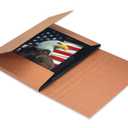 Boxes Fast BFM962BFK Corrugated Cardboard Easy-Fold Mailers, 9 1/2 x 6 1/2 x 2 Inches, Fold Over Mailers, Adjustable Die-Cut Shipping Boxes, Multi-Depth, Medium Kraft Mailing Boxes (Pack of 50)