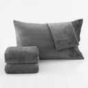 Great Bay Home 4-Piece Velvet Plush Micro Fleece King Size Sheet Set - Deluxe Microplush Non-Pilling Bed Sheets- Lavish Sherpa Winter Bedding Set (Blush Pink)