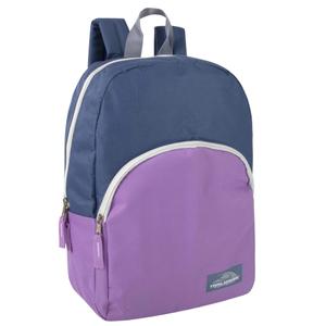 Trailmaker Solid Color Two Tone Backpack for Stationary, Commuting, Travel and Gym in Purple & Lilac
