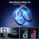 360Rotatable Magnetic Ring for iPhone 14 Pro Max Case Compatible with MagSafe [Non-slip Texture Edge][Built-in Kickstand][Military Shockproof]Translucent Matte Soft Silicone Bumper Slim,Purple