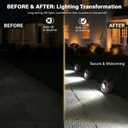 Solar Rock Lights Outdoor Waterproof - [4 Pack] Realistic Stone Solar Powered Garden Lights, LED Decorative Landscape Lighting for Pathway, Yard, Walkway, Lawn, Rockery, Warm White