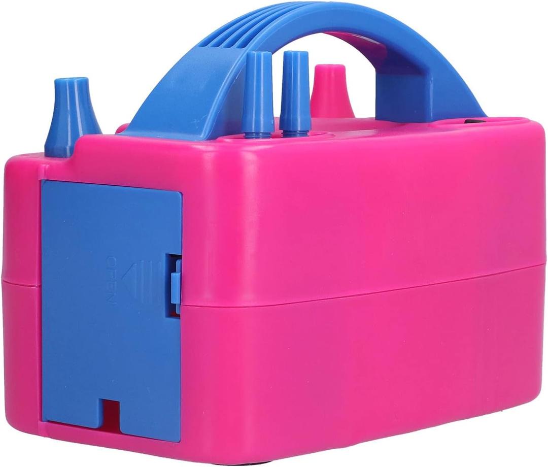 Electric balloon pump, balloon bounce pump, non-slip base, wire storage box design, easy to use, double spout easy to store (European standard AC220V)