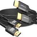 JSAUX 10K Short HDMI Cable 3.3FT 2-Pack 2.1 48Gbps 8K&4K Ultra High Speed Cords(8K@60Hz 7680x4320, 4K@120Hz) eARC HDR10 HDCP 2.2&2.3 3D, Compatible with PS5/PS4/X-Box/Roku TV/Blu-ray/LG-Black