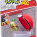 Pokemon Clip'n'Go Pokeball - Chelast & Official Pokeball, Detailed 5 cm Figure