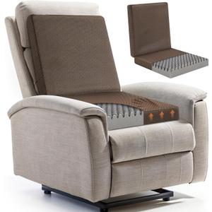 Geiserailie 20 Inch Egg Foam Pad Recliner Seat Cushion Set Recliner Cushions with Cover for Elderly with Back Support to Reduce Muscle Fatigue Relieve Back Egg Foam Cushions Office Wheel Chair