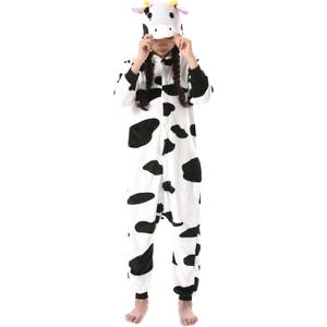 ATOZ Onesie for Kids, Animal Pajamas Halloween Cosplay Costume for Girls Boys (10-11 Years, Cow)