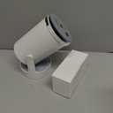 Magcubic 2025 Upgraded Mini Projector 4K support with WiFi 6 and Bluetooth 5.4, 5w Soundbase Speaker, Portable Projecteur with Auto Vertical Keystone 180 Rotatable Lens Cap for Movie Home HY300Pro+ (Pure White)