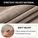 PrinceDeco Recliner Chair Cover Velvet Stretch Recliner Couch Covers 4-Pieces Style Recliner Chair Covers Recliner Cover for Reclining Chair Slipcovers Feature Non Slip Form Fitted Thick Soft,Taupe