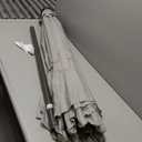 JEAREY 9FT Outdoor Patio Umbrella Outdoor Table Umbrellas with Push Button Tilt and Crank, Market Umbrella 8 Sturdy Ribs UV Protection Waterproof for Garden, Deck, Backyard, Pool (Grey)