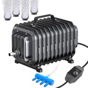 254GPH Aquarium Air Pump, Adjustable Quiet Fish Tank Bubbler, Commercial Air Pump with Completely Accessories, Oxygen Aerator Pump for Aquariums, Ponds, Hydroponics