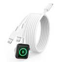 3 x New Apple Watch Charger Cable, 1Pack USB C Magnetic iWatch Charger Fast Charging Cord, Portable Wireless Charging Cable Compatible with Apple Watch Series10/Ultra/9/8/7/6/SE/SE2/5/4/3/2/1-3FTWhite