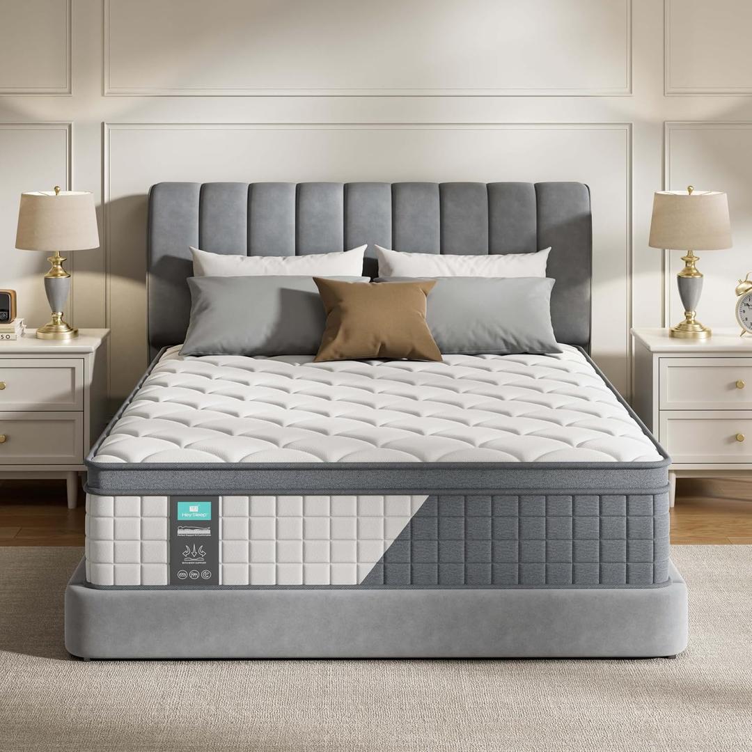 Twin Mattress 10 Inch,Hybrid Twin Bed Mattress in a Box,Medium Firm Feel