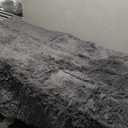 OLANLY 3x5 Machine Washable Small Bedside Rug, Soft Fluffy Shaggy Rugs for Living Room, Bedroom, Indoor Floor Carpet for Kids Girls and Boys, Preppy Dorms, Nursery, Home Decor Aesthetic, Grey