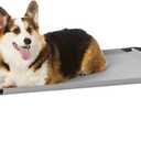 Amazon Basics Breathable Cooling Elevated Dog Bed with Durable Metal Frame, Medium, 43 x 26 x 7.5 Inch, Grey (Medium (Pack of 1))