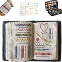 2026 New Embroidery Stitch Book Kit, Portable All Scenario Embroidery Stitch Book, Comes with a Complete Toolkit and Instructional Tutorial, Perfect for Beginners and Craft Lovers (1-Piece Set)