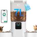 Automatic Cat Feeder 2 Cats with Slow Feed: Dual Automatic Dog Feeder with 5G WiFi, Cat Food Dispenser with APP Control for Multiple Pets, Detachable for Easy Clean, Double Pet Bowl - 29 Cup (White-1)