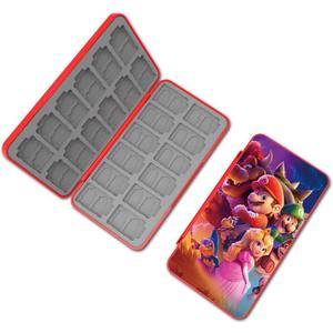 PERFECTSIGHT Cute Switch Game Card Case for Nintendo Switch 2 2025 / Lite/ OLED, 24 Game Holder Cartridge Case for Game Cards and 48 SD Cards, Kawaii Portable Compact Storage Box, Bros