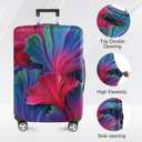 FOREVER QUEEN Colorful Flower Luggage Cover Suitcase Protector Suitcase Cover Anti-Scratch,Stretchable Bag Cover Washable Durable Polyester
