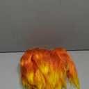 Gvhntk Anger Wig Flame Fire Wig Orange Short Red Wigs with Cap Spiked Spiky Fun Flame Shape Wigs Unisex Costume Outfit for Halloween Cosplay Party