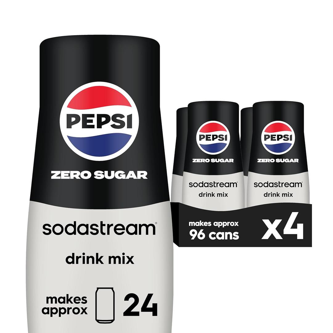 SodaStream Pepsi Zero Sugar Beverage Mix (440ml, Pack of 4) 12/20/2026