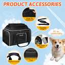 Petskd Top and Side Expandable Pet Carrier 17x11x9.5 Inches Alaska Airline Approved, Soft-Sided Carrier for Small Cats and Dogs with Locking Safety Zippers and Anti-Scratch Mesh (Black)