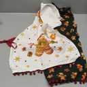 Christmas Kitchen Towels with Tassels - Cotton Christmas Kitchen Towels 16x26 Inch Terry Cloth Decorative Xmas Theme Dish Towel for Holiday Cute Designs with Gingerbread Man for Gifting