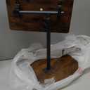 Sofa Armrest Tray Table for Couch - 360 Swivel Height Adjustable End for Small Spaces, Snack Side Table for Bed or Chair with Phone & Tablet Slot (Rustic,Standard) (Rich)