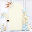 MODFUNS Ivory Arch Cover 3.3x6.6ft Spandex Arch Backdrop Covers Fitted Arched Stand Cover Vintage Arched Covers Stretchy Backdrop for Wedding Ceremony Baby Shower Party Decoration