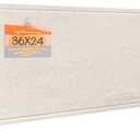 Lightomorrow Bulletin Board, 36 x 24 inches Felt Board - Decorative Pin Board, Cork Board Alternative for Wall, 3' x 2' Foldable Self-Adhesive Vision Board Prayer Board with 20 Pushpins - Oatmeal