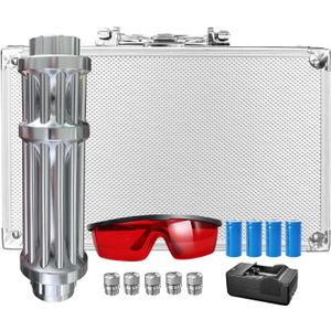 Blue Led Outdoor Flashlight, Designed for Nighttime Trail Navigation, Astronomical Observation, and Camping. Rechargeable and Comes with an Aluminum Case.