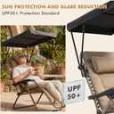 Chair Umbrella with Adjustable Clamp, Sun Shade for Beach & Camping Chairs | Portable Chair Umbrella 32.3 × 21.3 in Sun Shade, Fits Round Metal Tubes Up to 0.71", Camping, Lawn, Fishing & Wheelchairs