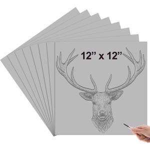 Yeaqee 2 Pcs 12 x 12 Inch Linoleum Block for Printmaking Rubber Carving Block Soft Linocut Blocks Large Linoleum Sheet Lino Plates for Engraving Art Project Artist Studio Supplies DIY Crafts, Gray