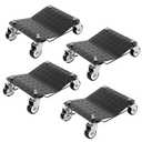DUMOS Car Dolly Set of 4, 6000 lbs Moving Dolly Wheel Dolly Car Tire Stake Set Heavy-Duty Car Tire Cart with Brakes for Vehicle, Cars, Trucks, Trailers, Motorcycles, and Boats