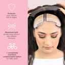 MILANO COLLECTION Lace Top Grip Comfort Band for Toppers Hair & Wiglets, Non-Slip & Glueless Velvet Wig Band for Large Base Hairpieces, Adjustable Top Grip for Hair Topper & Wigs, Beige, Large