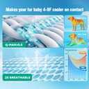 Dog Cooling Mat, Large Cooling Dog Bed Mat for Indoor & Outdoor, Q-Max>0.5, Machine Washable Non-Toxic Portable Pet Cooling Pad for Kennel, Crate, Car - L(36" x 27") - Blue