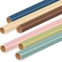 6 Rolls Bulletin Board Paper Fade Resistant Colored Bulletin Board Paper Roll Bulk for Art Decor Drawing Craft Painting(4 x 12 ft,Boho)