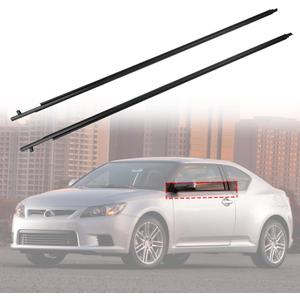 2Pcs Outer Door Weatherstrip Window Seal Belt Car Window Rubber Moulding Trim Compatible with Scion tC Base Coupe 2-Door 2.4L 2005 2006 2007 2008 2009 2010 Replace 75711-21030 75712-21030
