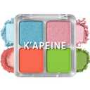 2 x K'APEINE Matte Eyeshadow Palette, 4Colors Eyeshadow Makeup Kit Candy Color Eye Shadow Palette Highly Pigmented Long-Lasting Eyeshadows Quad for Women Girls Party,Music Festival, Stage Performance