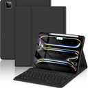 TaIYanG Keyboard Case for iPad Pro 11-inch (M4) 2024 Model (A2836/A2837/A3006), Detachable Magnetic Bluetooth Keyboard Case with Pencil Holder - Flip Stand Cover for iPad Pro 11 Inch(Black)