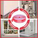 2024 Updated 29.5Ft T-Shaped Clear Weather Stripping Door Seal, Door Draft Stopper Silicone Seal Strip, Door Weather Stripping for Doors Windows and Shower Glass Gaps (29.5 Ft)