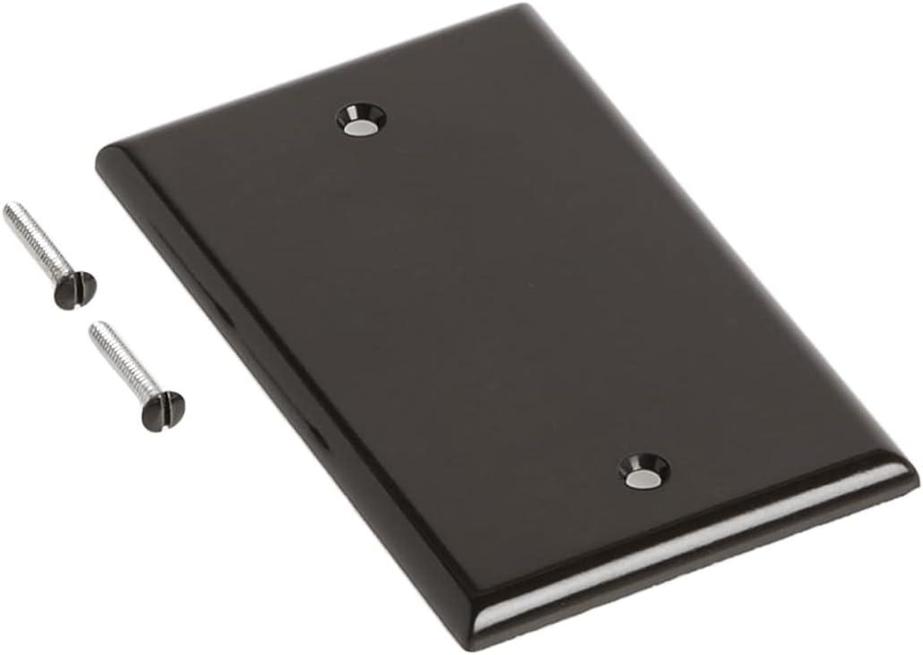 Leviton 1-Gang No Device Blank Wallplate, Standard Size, Thermoset, Box Mount, 85014, Brown