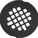 Black Snap-in Shower Drain Cover,Hidrop 4-1/4" OD Round Shower Strainer Grid, Easy-to-Install Replacement Cover Stainless Steel Matte Black