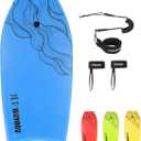XPE Bodyboard 33-inch/36-inch/41-inch Bodyboarding with Premium Wrist Leash and Fin Tethers, Super Lightweight & Slick Bottom Perfect Surfing for Kids Teens and Adults