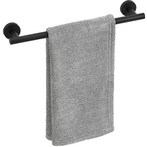 Matte Black Towel Bar, 14 Inch Towel Racks for Bathroom Wall Mounted, Thicken SUS304 Stainless Steel Heavy Duty Hand Towel Holder Organizer, Bathroom Accessories, Total Length 16.5 Inch