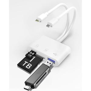 SD Card Reader for Smartphone/Pad//Laptop, Plug and Play Trail Game Camera Viewer, No App Required