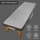 Grey 73x24x2 inch Memory Foam Massage Table Topper with Removable Cover-Elastic Bands Non-Slip-Lash Bed Cushion for Beauty and Massage