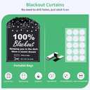 100% Blackout Blind Curtains Window Cover [157" x 59" XXL] [DIY Cut to Any Size or Shape] [Hook & Loop Tabs][ Portable Bags for Travel] [Light & UV Blocking ] for House,Nursery,Apartment
