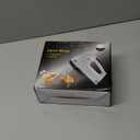 Electric Hand mixer - 7 Adjustable Speed 180W Handheld Mixer Electric Whisk with 5 Stainless Steel Accessories, Turbo Boost/Self-Control Speed + Eject Button Food Beater for Cakes Eggs (Off white)