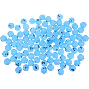 jojofuny Professional Bingo Balls 100Pcs Numbered Beer Pong Balls Raffle Balls Table Tennis Balls Pong Balls for Party Game Decoration 1-100 Blue Numbered Table Tennis Balls